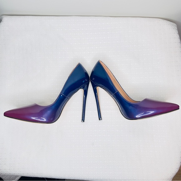 Stilettos Lilac and cobalt blue patent leather heels - Picture 6 of 10